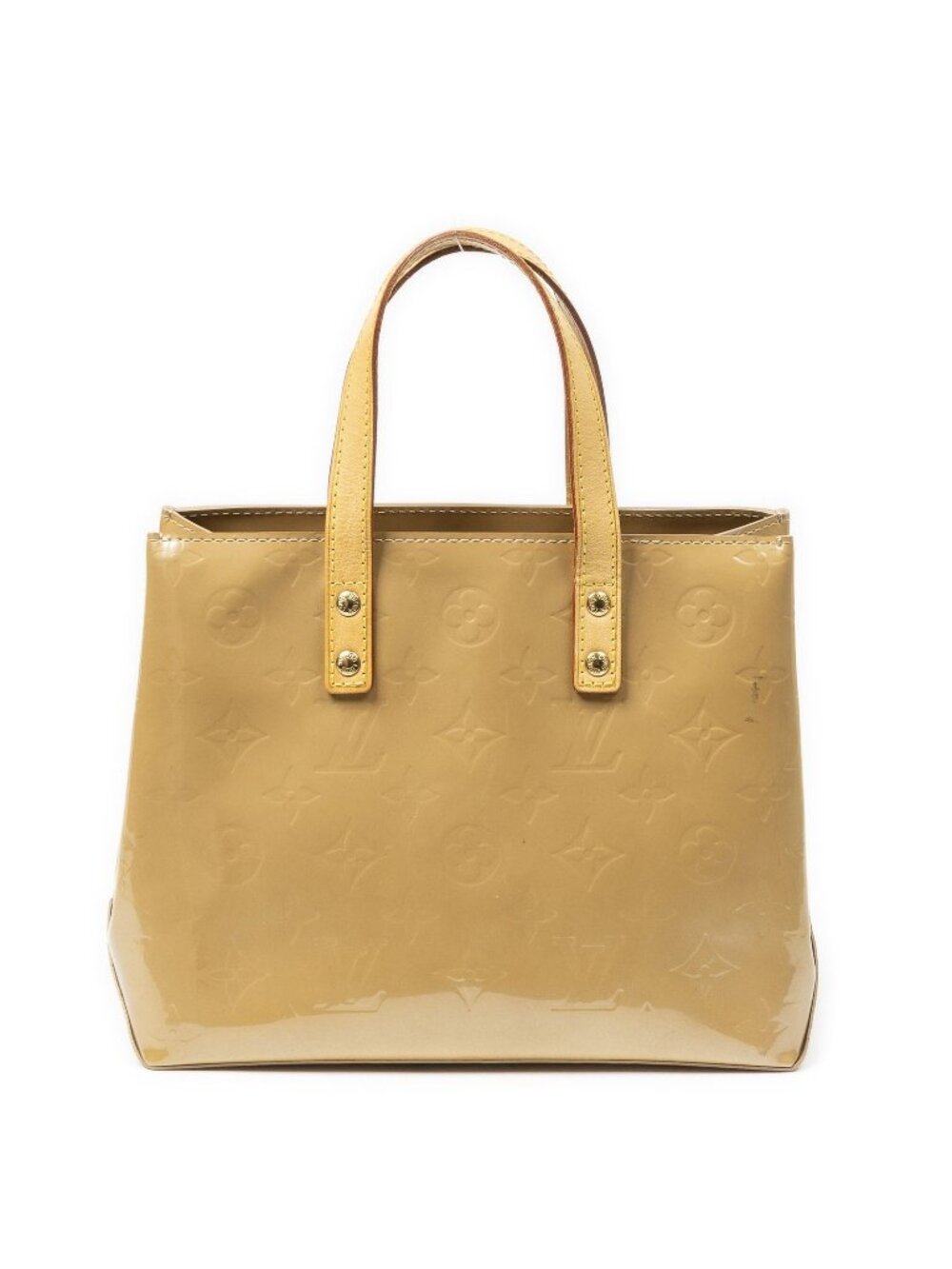 Louis Vuitton Tall Beige Monogram Vernis Handbag